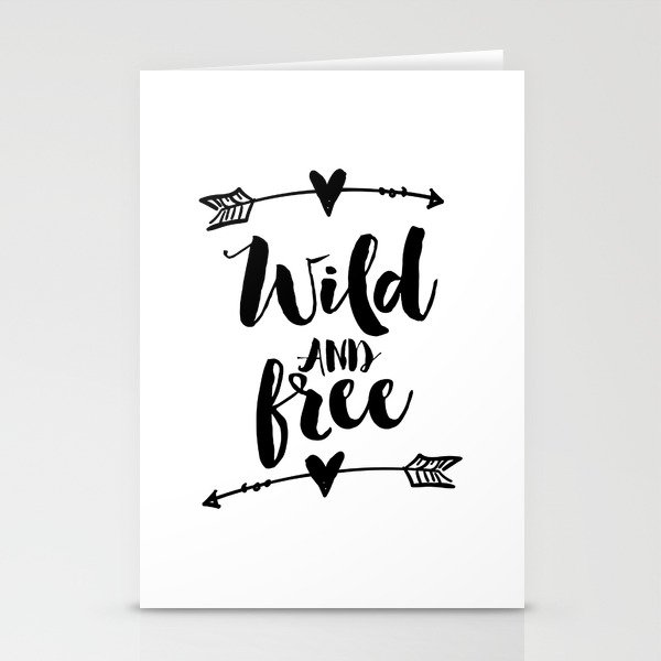 Inspirational Quote Home Decor Printable Art Nursery Poster Wild And Free Arrow Wall Decor Arrow Stationery Cards By Milos955