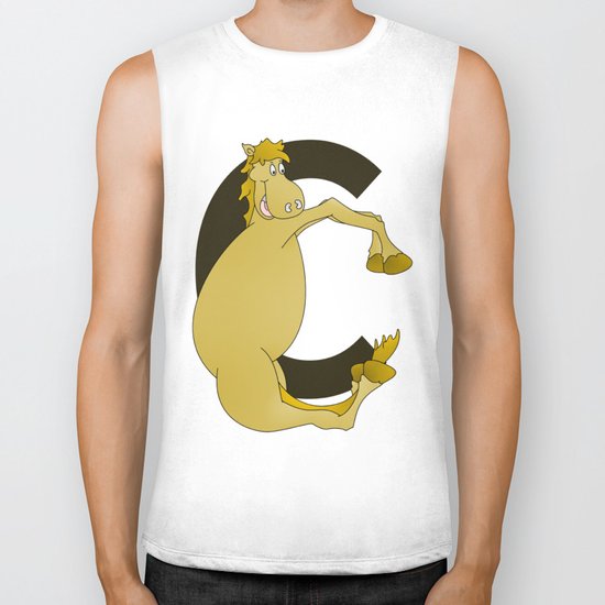 Pony Monogram Letter C Biker Tank