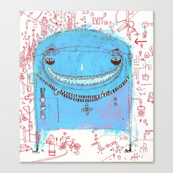 Blue Monster Canvas Print