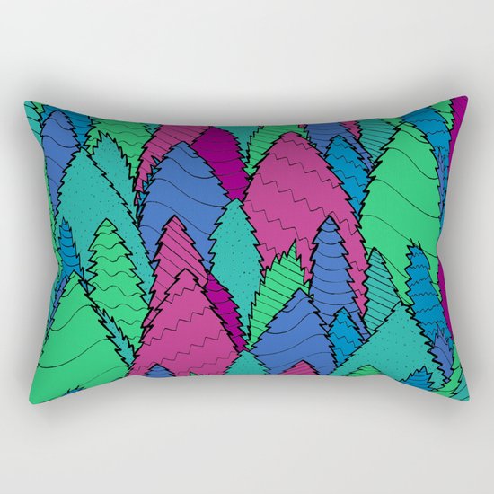 Night Forest Rectangular Pillow