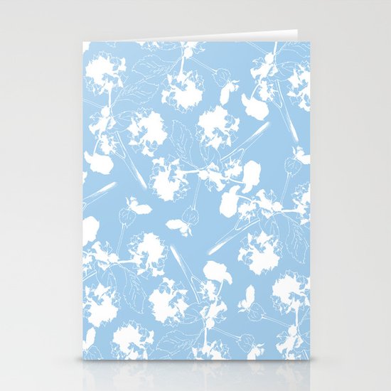 Hydranga pattern - blue and white Stationery Cards
