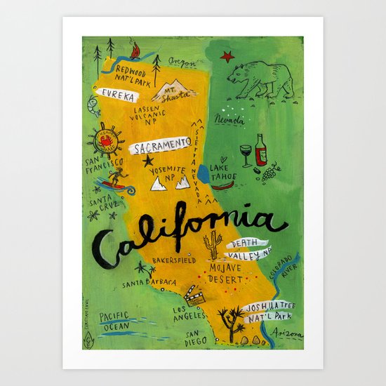 Postcard from California Art Print