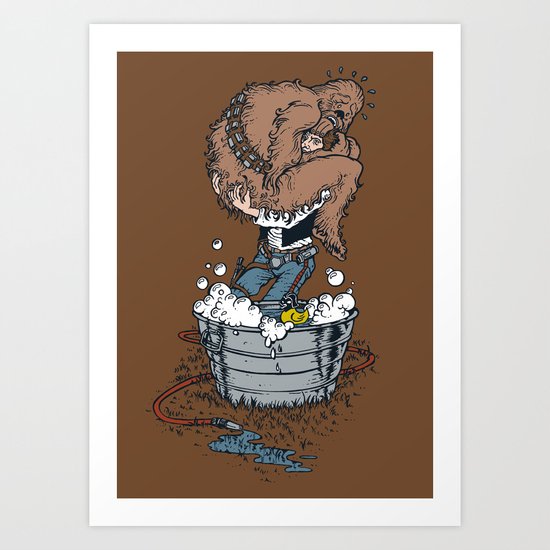 take a bath fuzzball Art Print