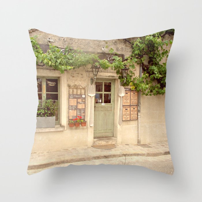 French Cafe Throw Pillow