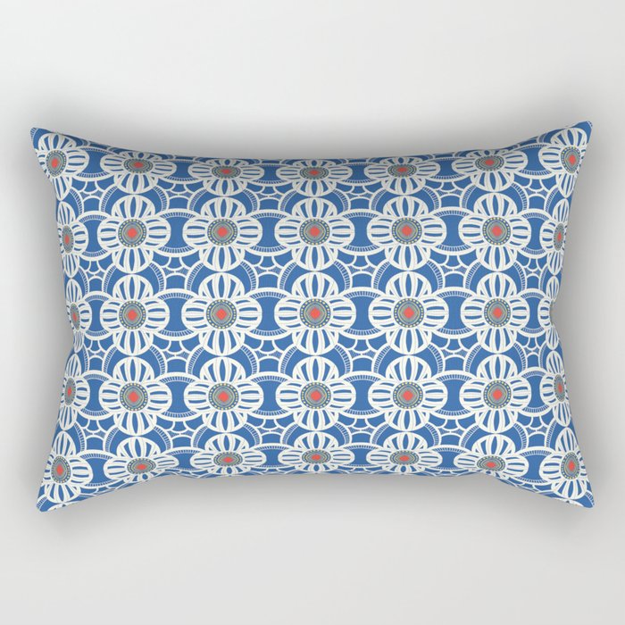 Blue retro pattern Rectangular Pillow