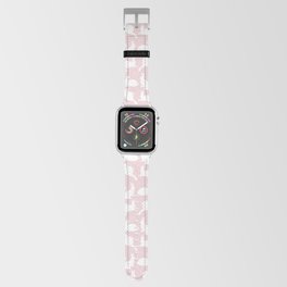Rabbit Pattern | Rabbit Silhouettes | Bunny Rabbits | Bunnies | Hares | Pink and White | Apple Watch Band
