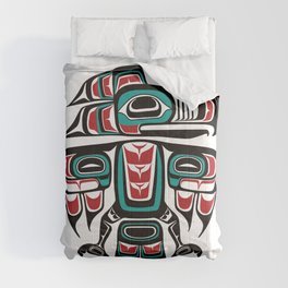 Haida Tlingit Native Raven Totem Comforter