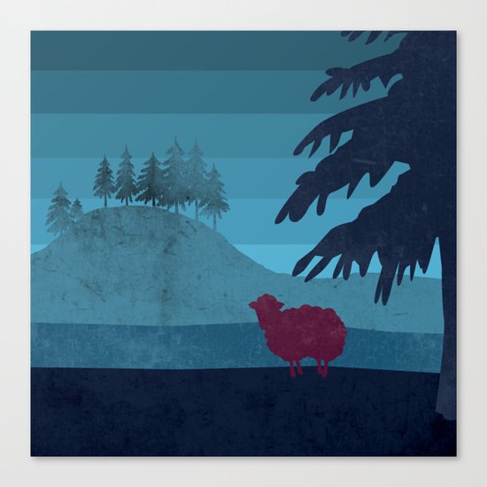 Sheep you are not alone Canvas Print