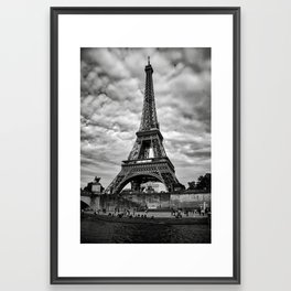 Eiffel Tower, Black and white photography paris Framed Art Print