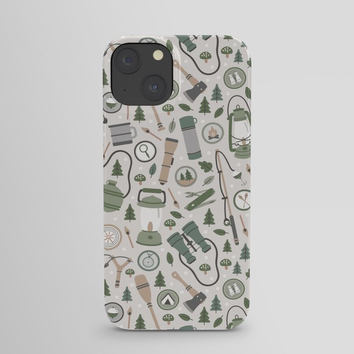 Camping Earth Tones iPhone Case