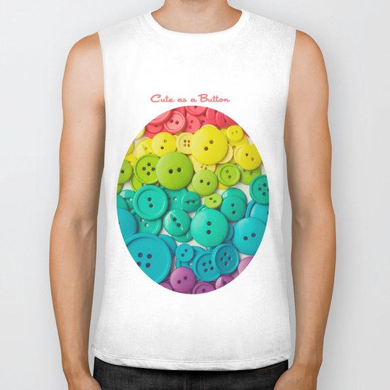Cute as a button Biker Tank