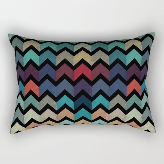 Colorful Chevron Pattern Rectangular Pillow