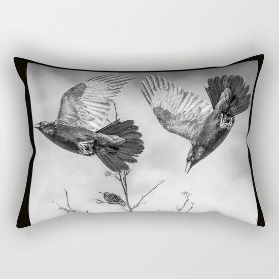 Krummar (raven) Rectangular Pillow