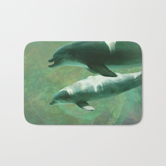 Two Dolphins Bath Mat