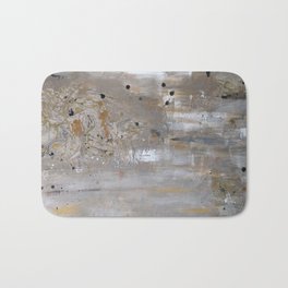 Silver and Gold Abstract Bath Mat