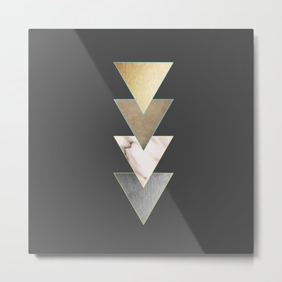 Triangled Metal Print