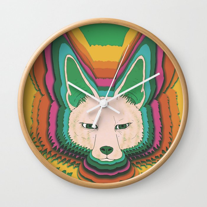 Fannec Fox Wall Clock