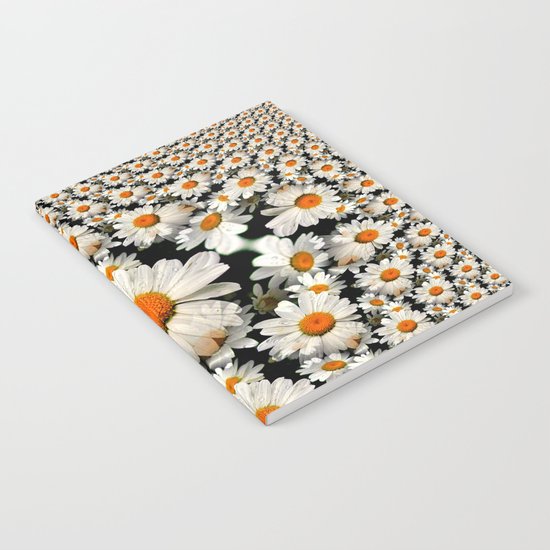 White Daisy Fractal Notebook