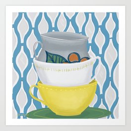 Cups in a stack Art Print