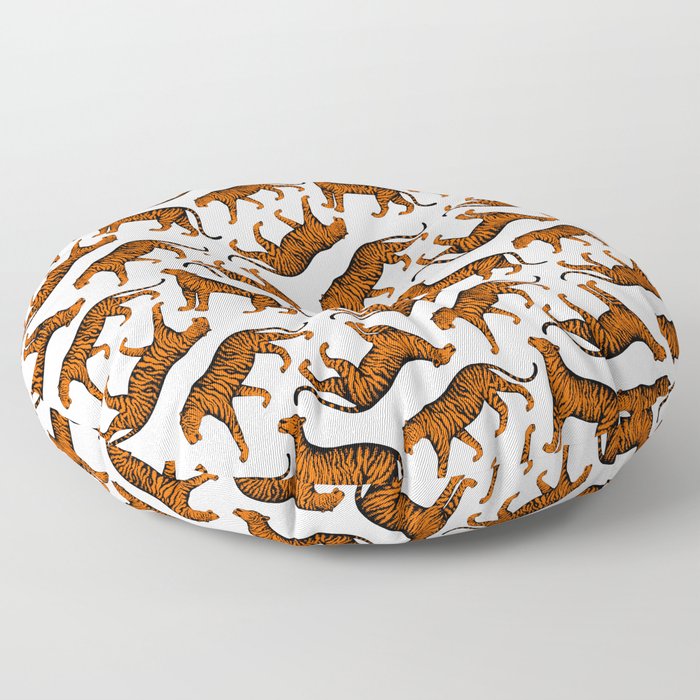 Tigers (White and Orange) Floor Pillow
