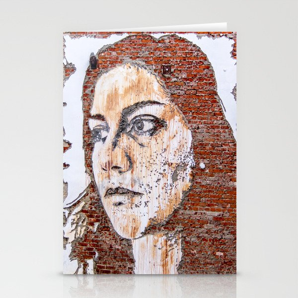 Painted women's face  Stationery Cards