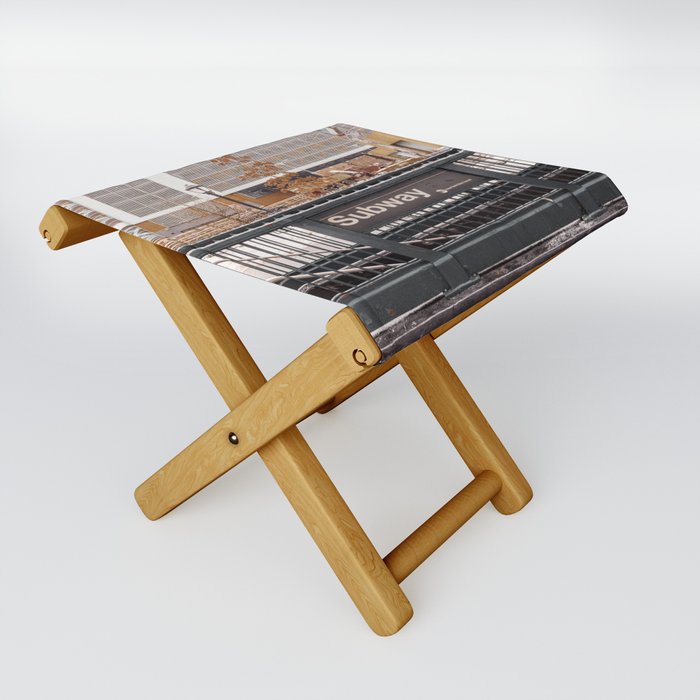 New York City | Vintage Subway Folding Stool