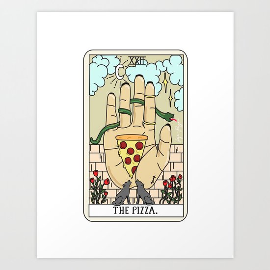 PIZZA READING Art Print