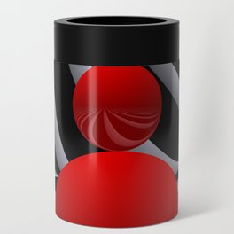 opart and red spheres Can Cooler