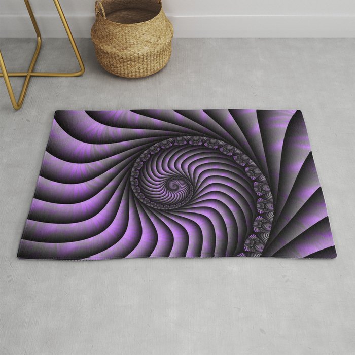 Optical Illusion, Modern Fractal Art Graphic Rug