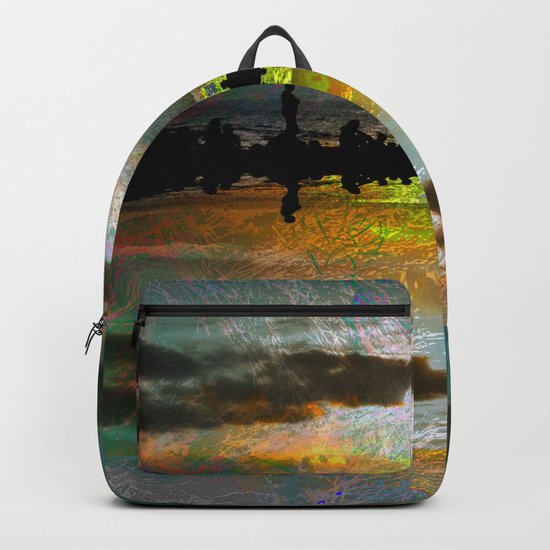 Abstract-art sunset Backpack