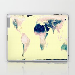 World Map : Gall Peters Pastel Laptop Skin