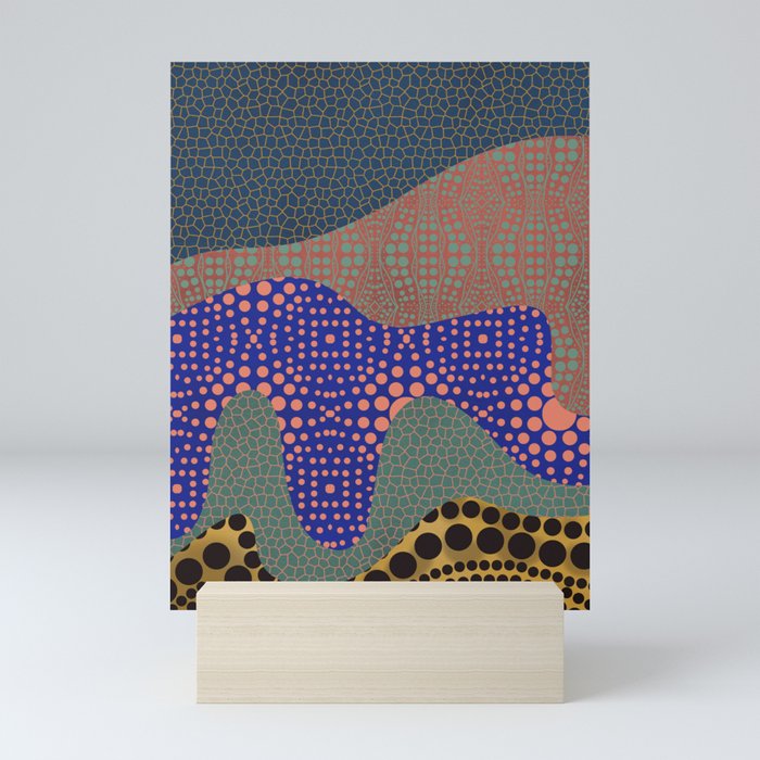 Aboriginal pattern collage Mini Art Print
