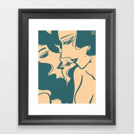 Nicochuu (Cigarette Kiss) Framed Art Print