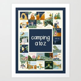 Camping A to Z Art Print