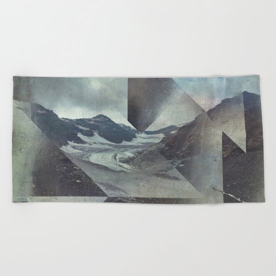 Mountains Glacier - Cuts Beach Towel