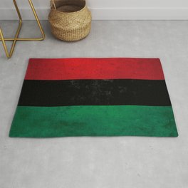 Distressed Afro-American / Pan-African / UNIA flag Area & Throw Rug