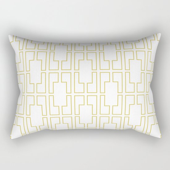 Simply Mid-Century in Mod Yellow Rectangular Pillow