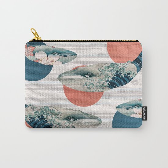 Whales and Polka Dots Carry-All Pouch