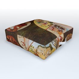 Hieronymus Bosch "The Seven Deadly Sins and the Four Last Things" Outdoor Floor Cushion