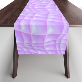 Wavy Quilted Abstract Forms - Purple Table Runner
