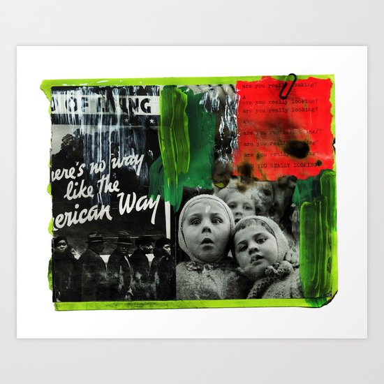 two russian boys looking Art Print
