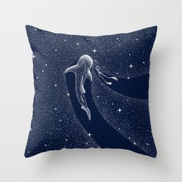 Star Eater And Diver Throw Pillow