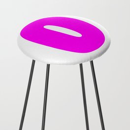 0 (Magenta & White Number) Counter Stool