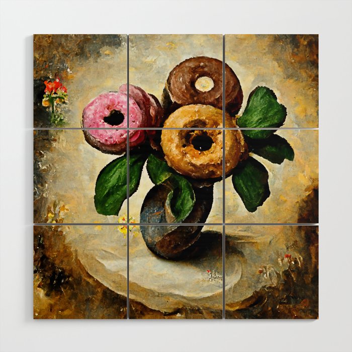 Donuts Bloom Everyday Wood Wall Art