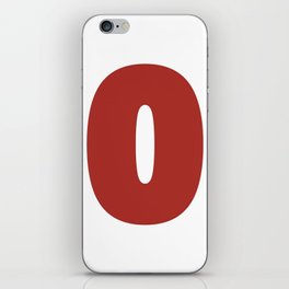 0 (Maroon & White Number) iPhone Skin