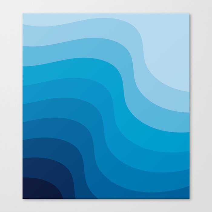 Retro Waves Canvas Print