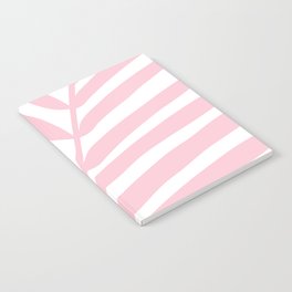 Palm Leaf Print Baby Pink Preppy Minimalistic Pattern Modern Decor Notebook