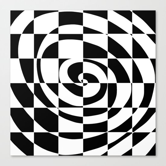 Black And White Swirl Canvas Print