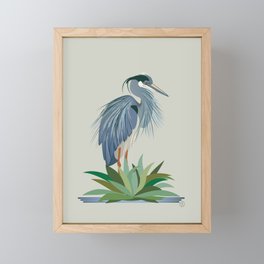 Blue Heron Framed Mini Art Print