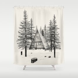 Cabin in the woods Shower Curtain